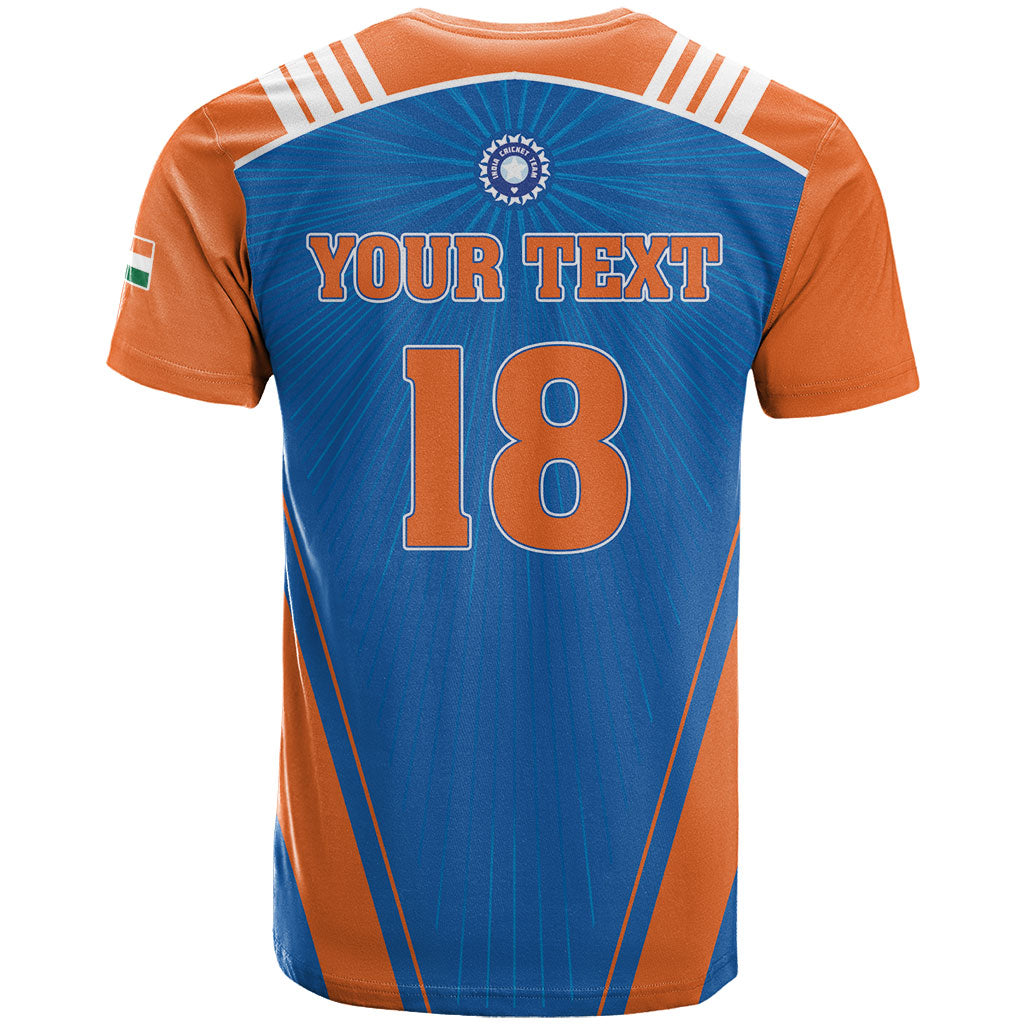 Custom India 2026 World Cricket T Shirt Women in Blue Go Champions
