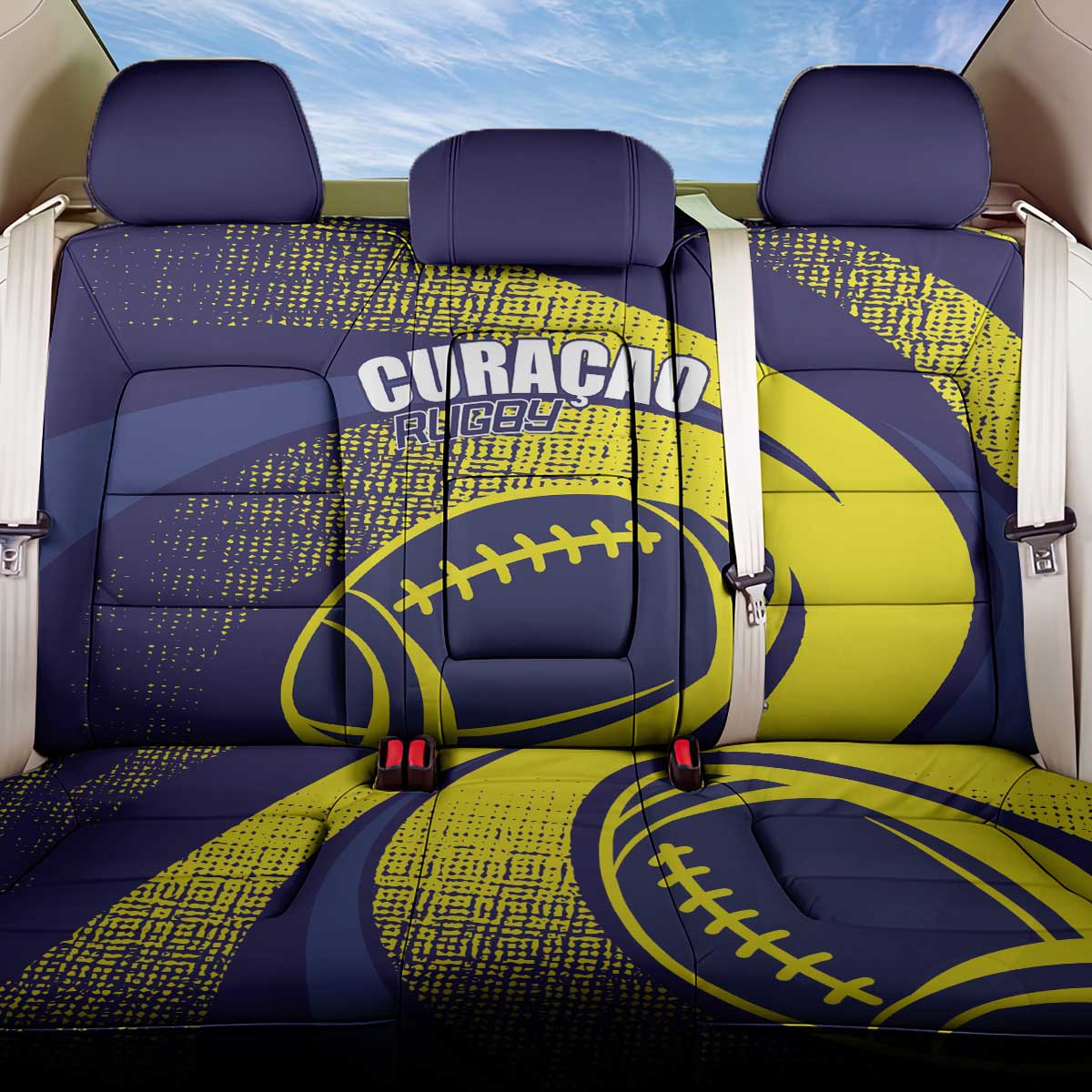 Rugby Curacao Back Car Seat Cover Korsou Go Champion - Wonder Print Shop