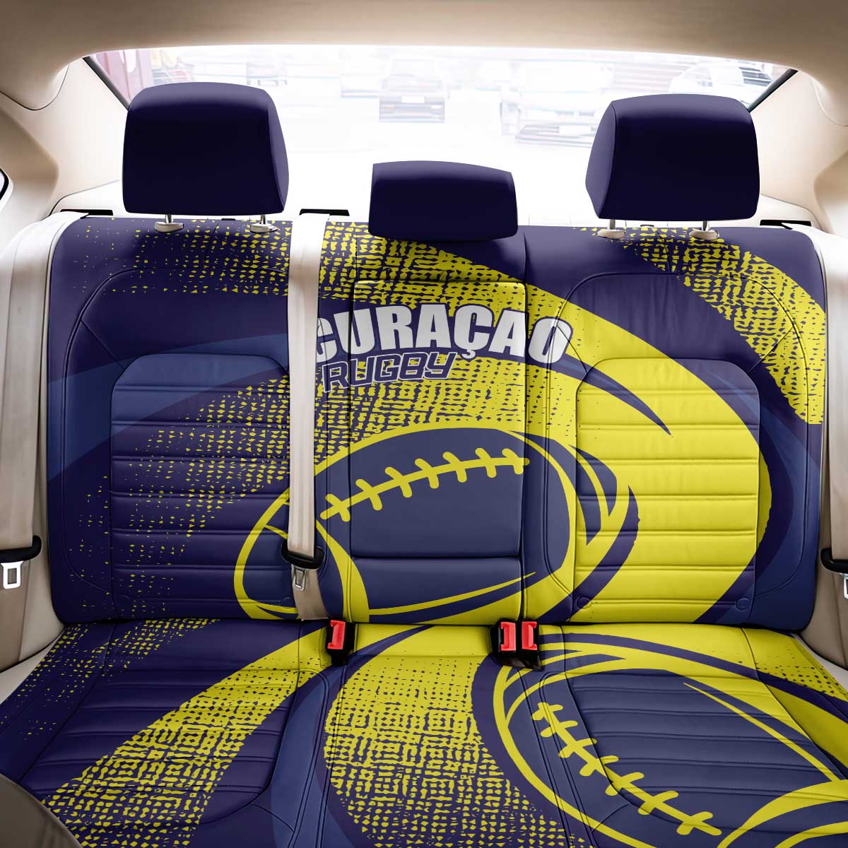 Rugby Curacao Back Car Seat Cover Korsou Go Champion - Wonder Print Shop