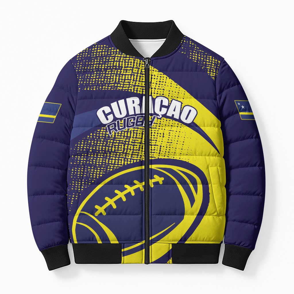 Rugby Curacao Bomber Puffer Jacket Korsou Go Champion - Wonder Print Shop