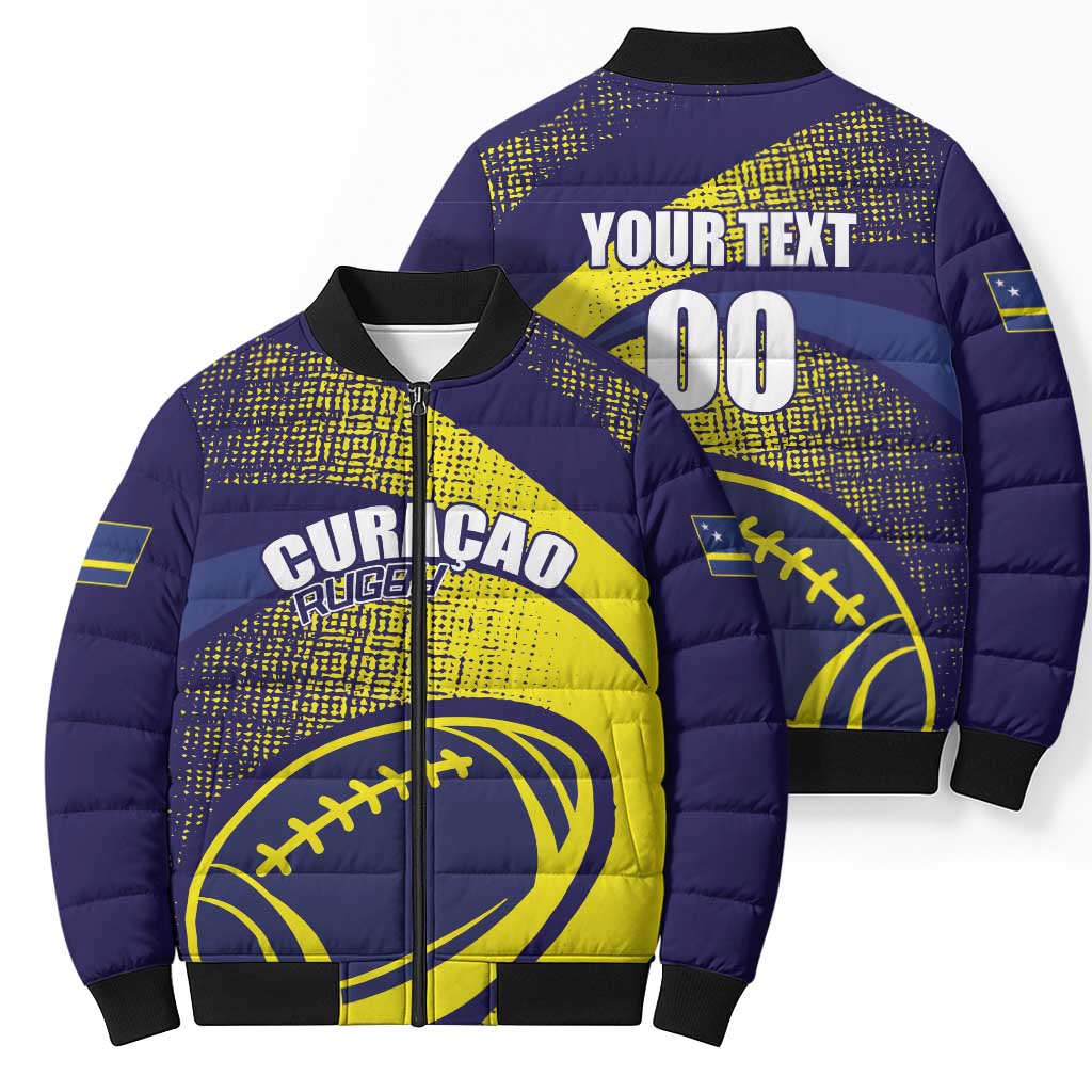 Rugby Curacao Bomber Puffer Jacket Korsou Go Champion - Wonder Print Shop