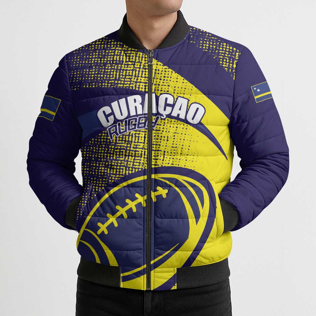 Rugby Curacao Bomber Puffer Jacket Korsou Go Champion - Wonder Print Shop
