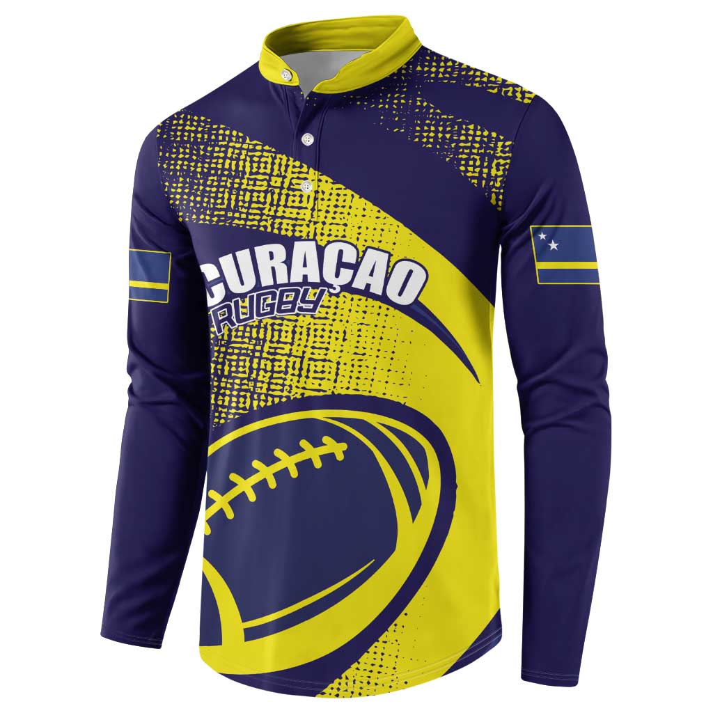 Custom Rugby Curacao Button Sweatshirt Korsou Go Champion - Wonder Print Shop