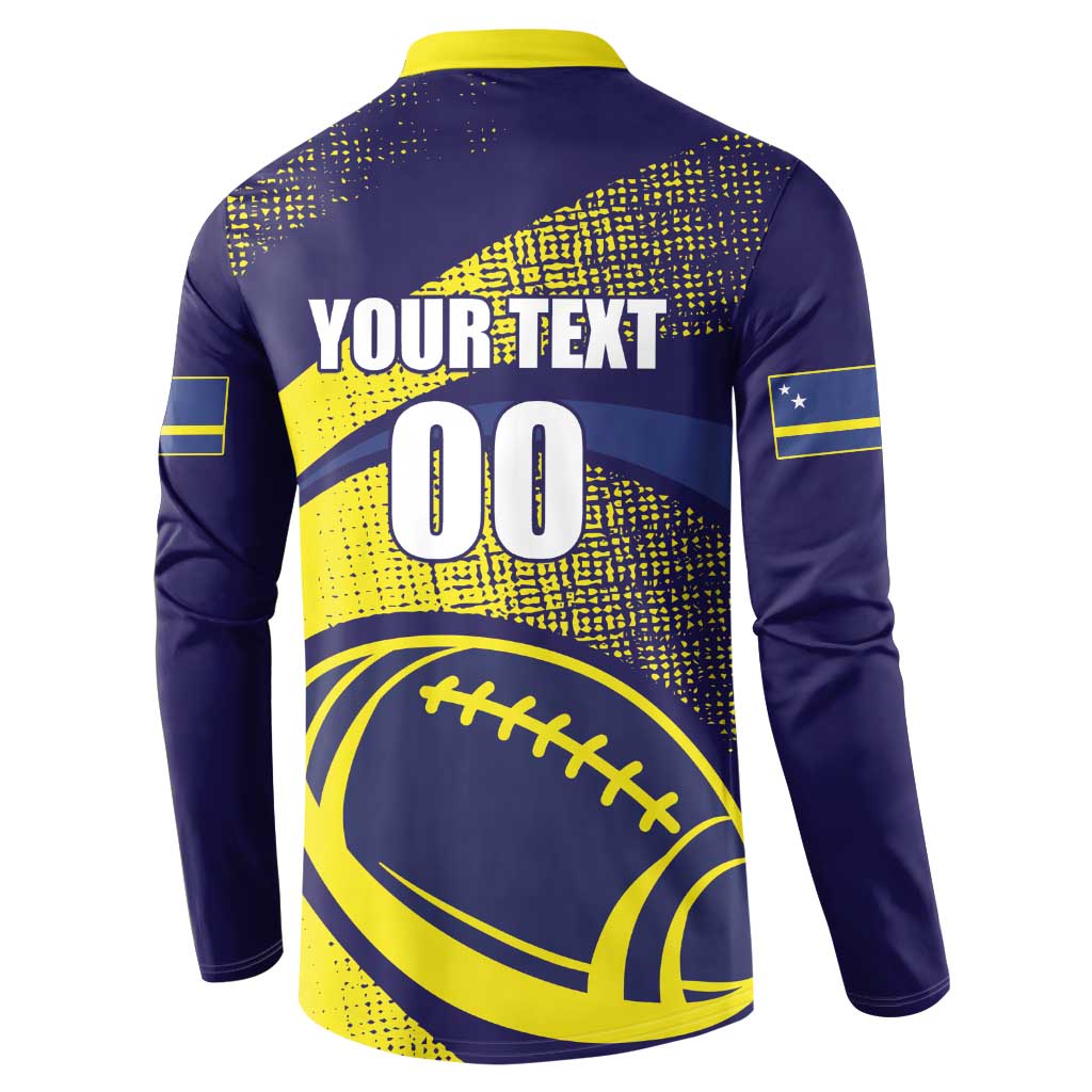 Custom Rugby Curacao Button Sweatshirt Korsou Go Champion - Wonder Print Shop