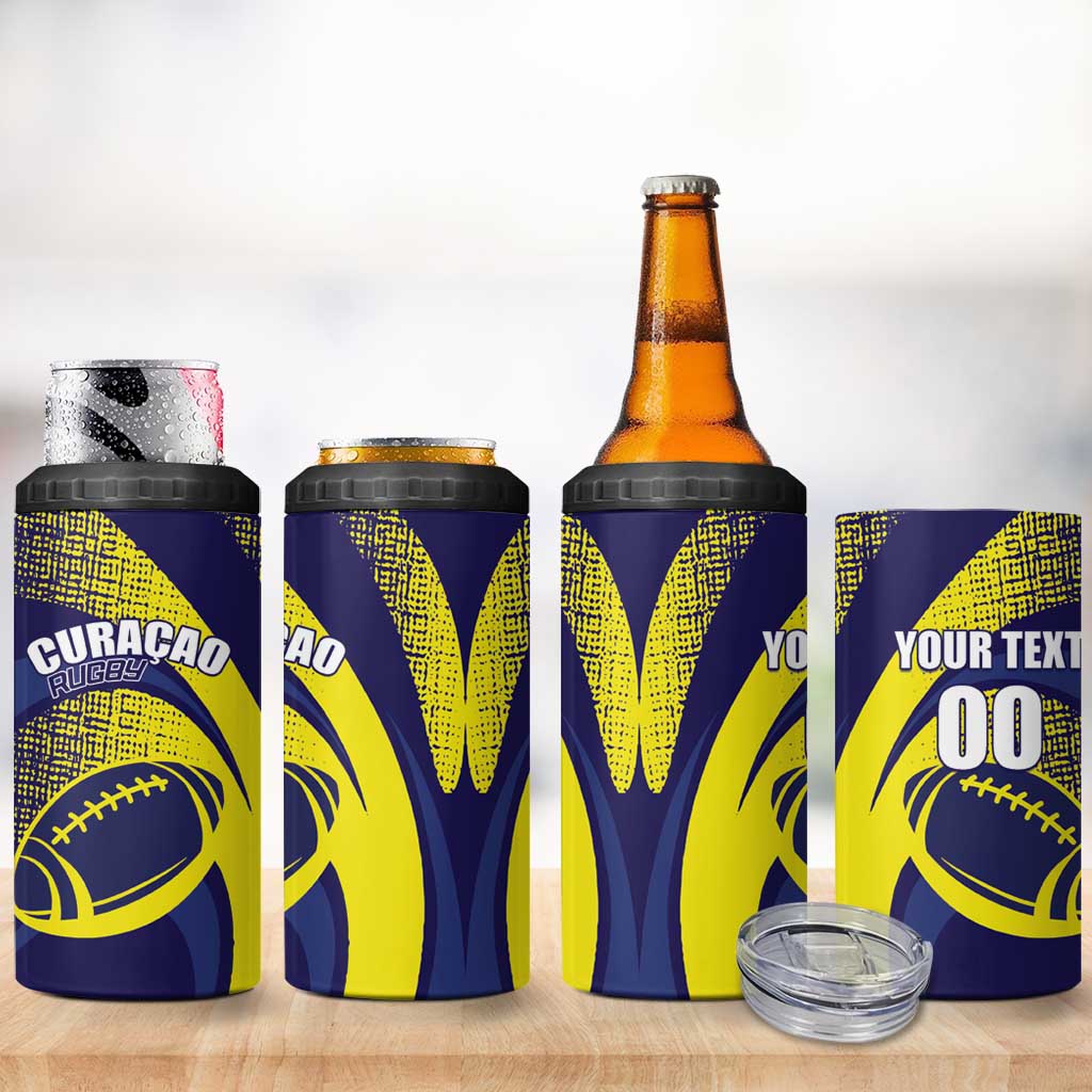 Custom Rugby Curacao 4 in 1 Can Cooler Tumbler Korsou Go Champion - Wonder Print Shop