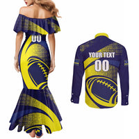 Custom Rugby Curacao Couples Matching Mermaid Dress and Long Sleeve Button Shirt Korsou Go Champion - Wonder Print Shop