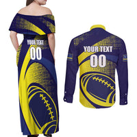 Custom Rugby Curacao Couples Matching Off Shoulder Maxi Dress and Long Sleeve Button Shirt Korsou Go Champion - Wonder Print Shop