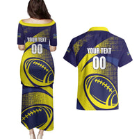 Custom Rugby Curacao Couples Matching Puletasi and Hawaiian Shirt Korsou Go Champion - Wonder Print Shop