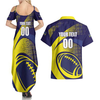 Custom Rugby Curacao Couples Matching Summer Maxi Dress and Hawaiian Shirt Korsou Go Champion - Wonder Print Shop