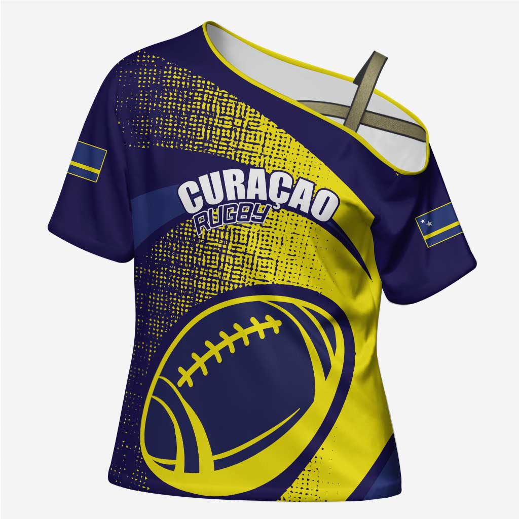 Rugby Curacao Cross Shoulder Shirt Korsou Go Champion - Wonder Print Shop