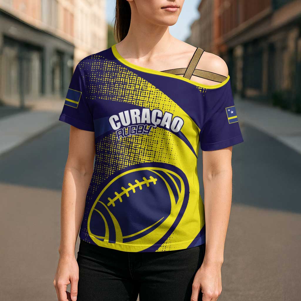 Rugby Curacao Cross Shoulder Shirt Korsou Go Champion - Wonder Print Shop