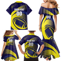 Custom Rugby Curacao Family Matching Mermaid Dress and Hawaiian Shirt Korsou Go Champion - Wonder Print Shop