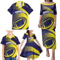 Custom Rugby Curacao Family Matching Puletasi and Hawaiian Shirt Korsou Go Champion - Wonder Print Shop