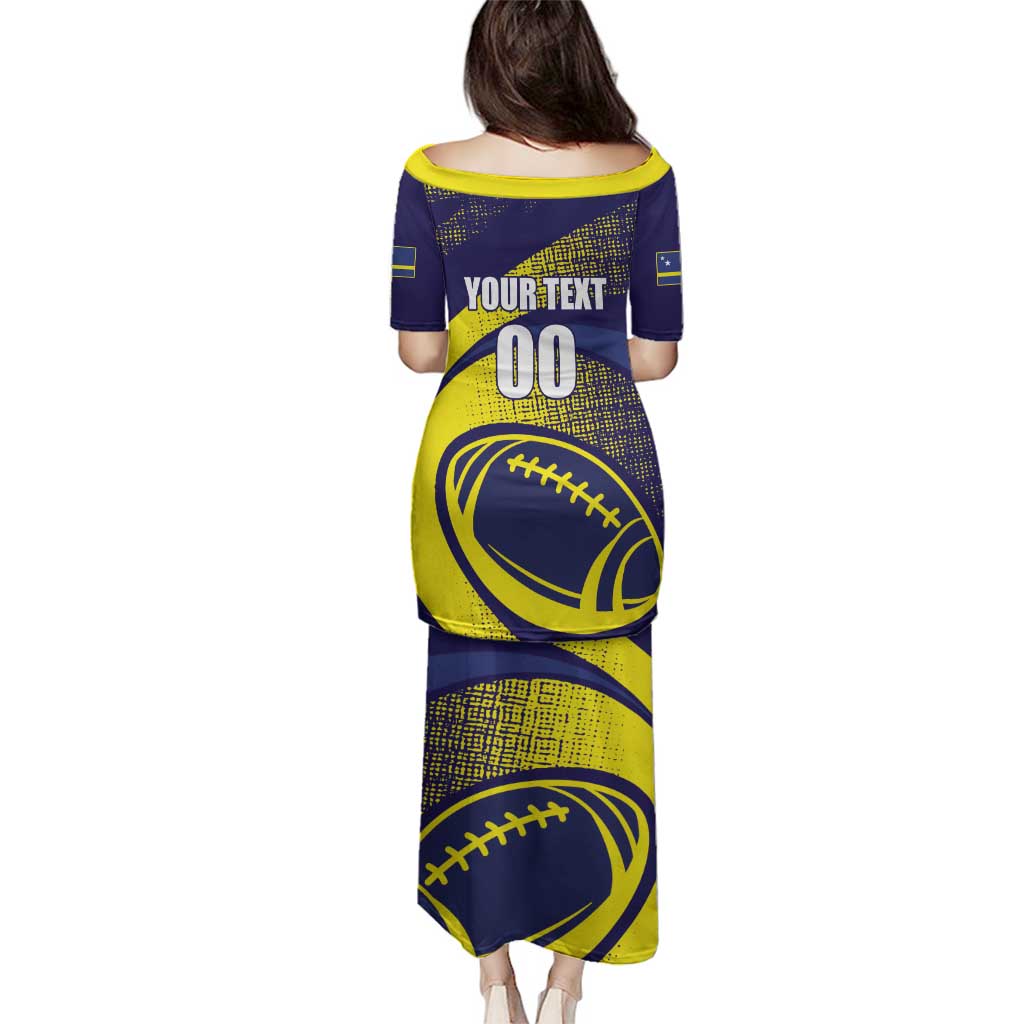 Custom Rugby Curacao Family Matching Puletasi and Hawaiian Shirt Korsou Go Champion - Wonder Print Shop