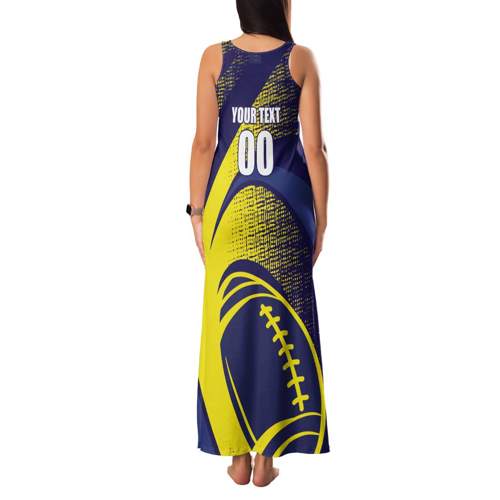 Custom Rugby Curacao Family Matching Tank Maxi Dress and Hawaiian Shirt Korsou Go Champion - Wonder Print Shop