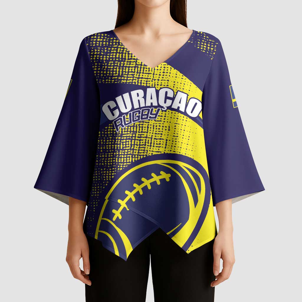 Rugby Curacao Kimono Sleeve Blouse Korsou Go Champion - Wonder Print Shop