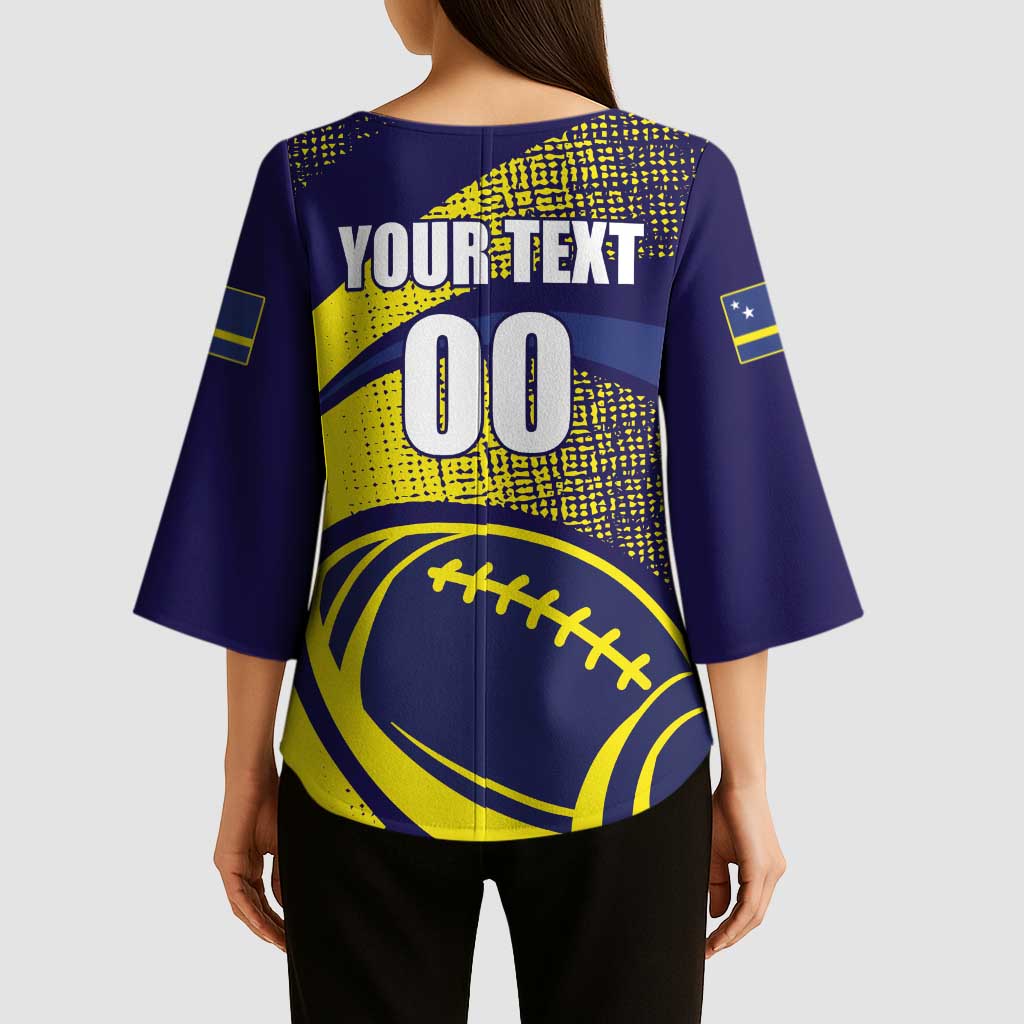 Rugby Curacao Kimono Sleeve Blouse Korsou Go Champion - Wonder Print Shop