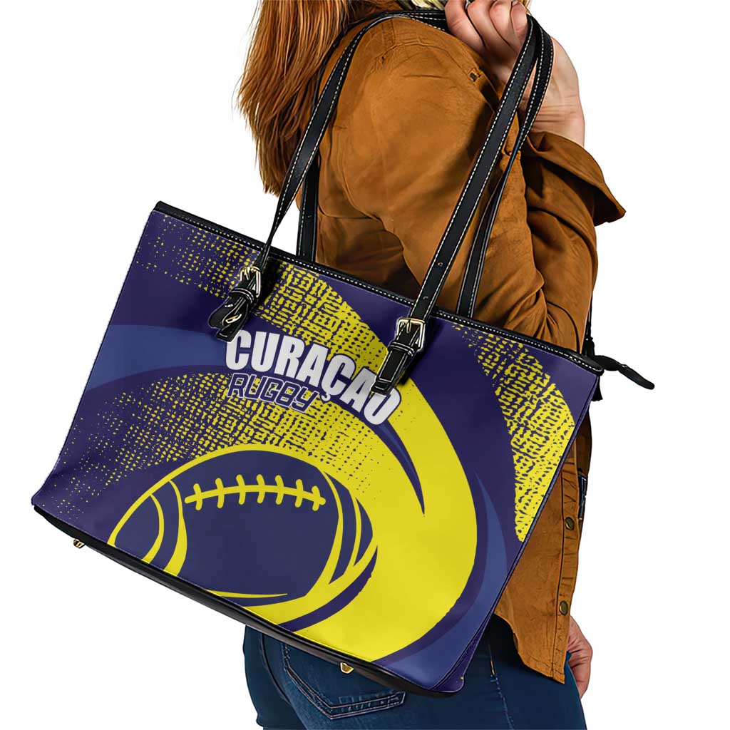 Rugby Curacao Leather Tote Bag Korsou Go Champion - Wonder Print Shop