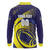 Custom Rugby Curacao Long Sleeve Polo Shirt Korsou Go Champion - Wonder Print Shop