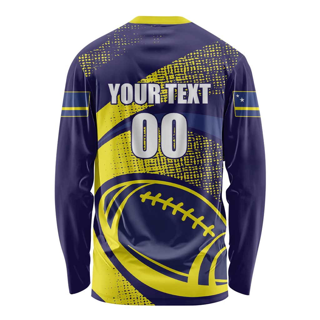 Custom Rugby Curacao Long Sleeve Shirt Korsou Go Champion - Wonder Print Shop