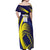 Custom Rugby Curacao Off Shoulder Maxi Dress Korsou Go Champion - Wonder Print Shop