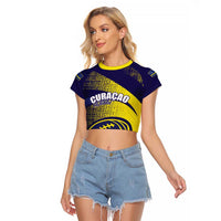 Custom Rugby Curacao Raglan Cropped T Shirt Korsou Go Champion - Wonder Print Shop