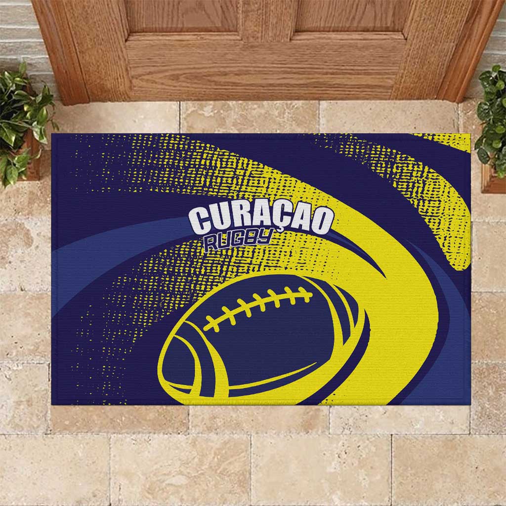 Rugby Curacao Rubber Doormat Korsou Go Champion - Wonder Print Shop