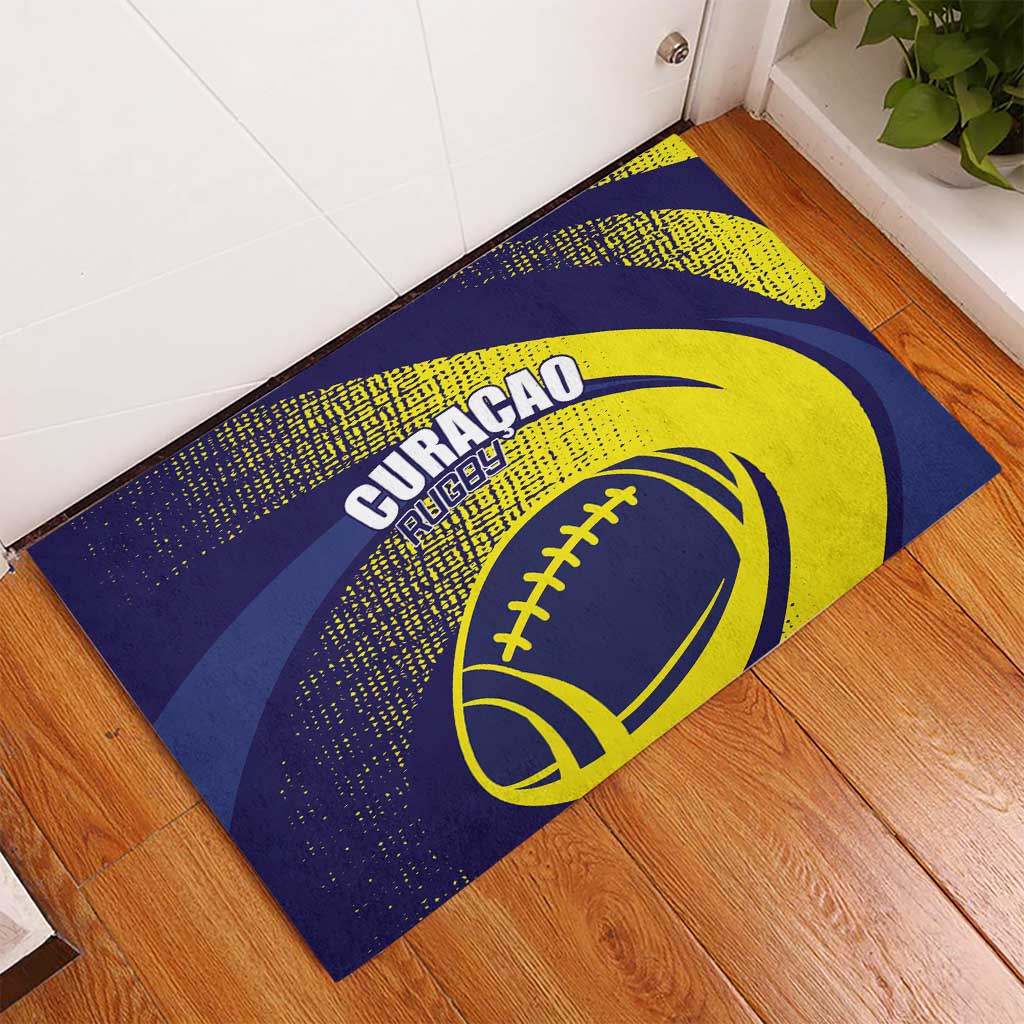 Rugby Curacao Rubber Doormat Korsou Go Champion - Wonder Print Shop