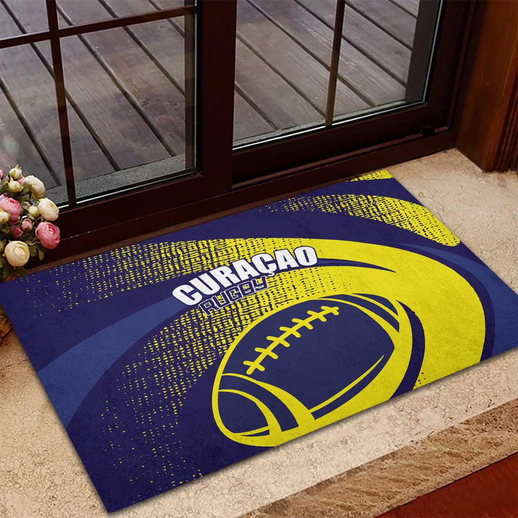 Rugby Curacao Rubber Doormat Korsou Go Champion - Wonder Print Shop