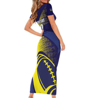 Custom Rugby Curacao Short Sleeve Bodycon Dress Korsou Go Champion - Wonder Print Shop