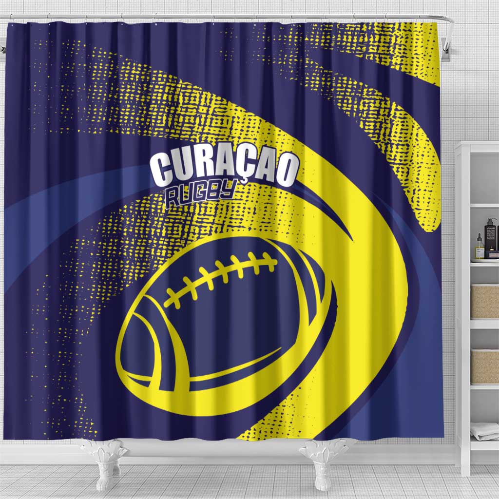 Rugby Curacao Shower Curtain Korsou Go Champion - Wonder Print Shop