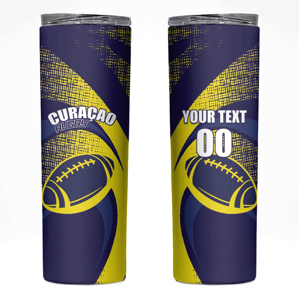 Custom Rugby Curacao Skinny Tumbler Korsou Go Champion - Wonder Print Shop