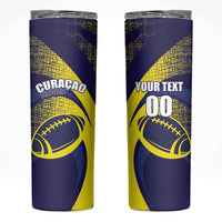 Custom Rugby Curacao Skinny Tumbler Korsou Go Champion - Wonder Print Shop