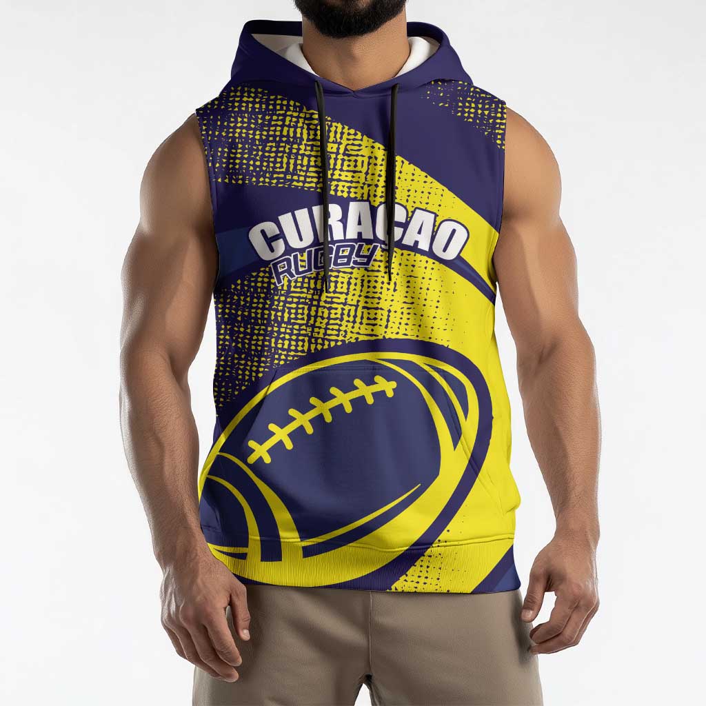 Rugby Curacao Sleeveless Hoodie Korsou Go Champion - Wonder Print Shop