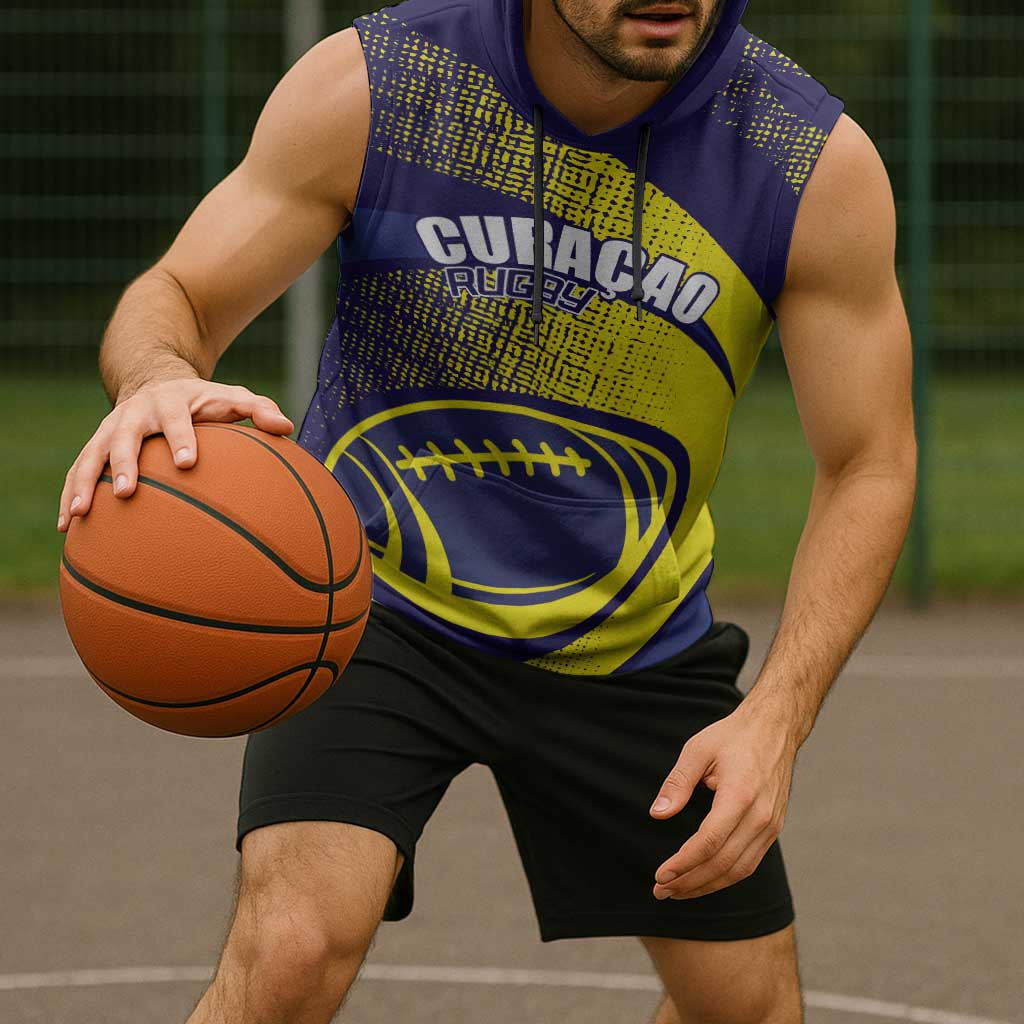 Rugby Curacao Sleeveless Hoodie Korsou Go Champion - Wonder Print Shop