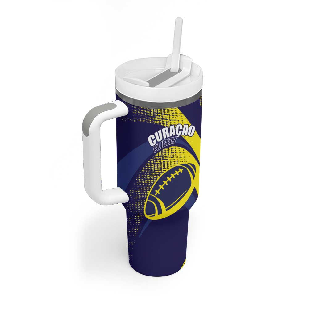 Custom Rugby Curacao Tumbler With Handle Korsou Go Champion - Wonder Print Shop