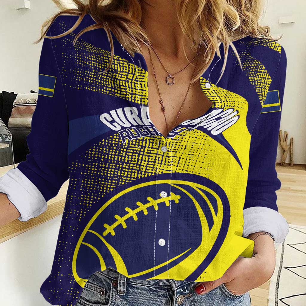 Custom Rugby Curacao Women Casual Shirt Korsou Go Champion - Wonder Print Shop