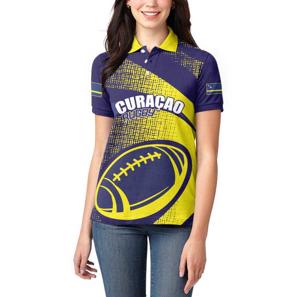 Custom Rugby Curacao Women Polo Shirt Korsou Go Champion - Wonder Print Shop