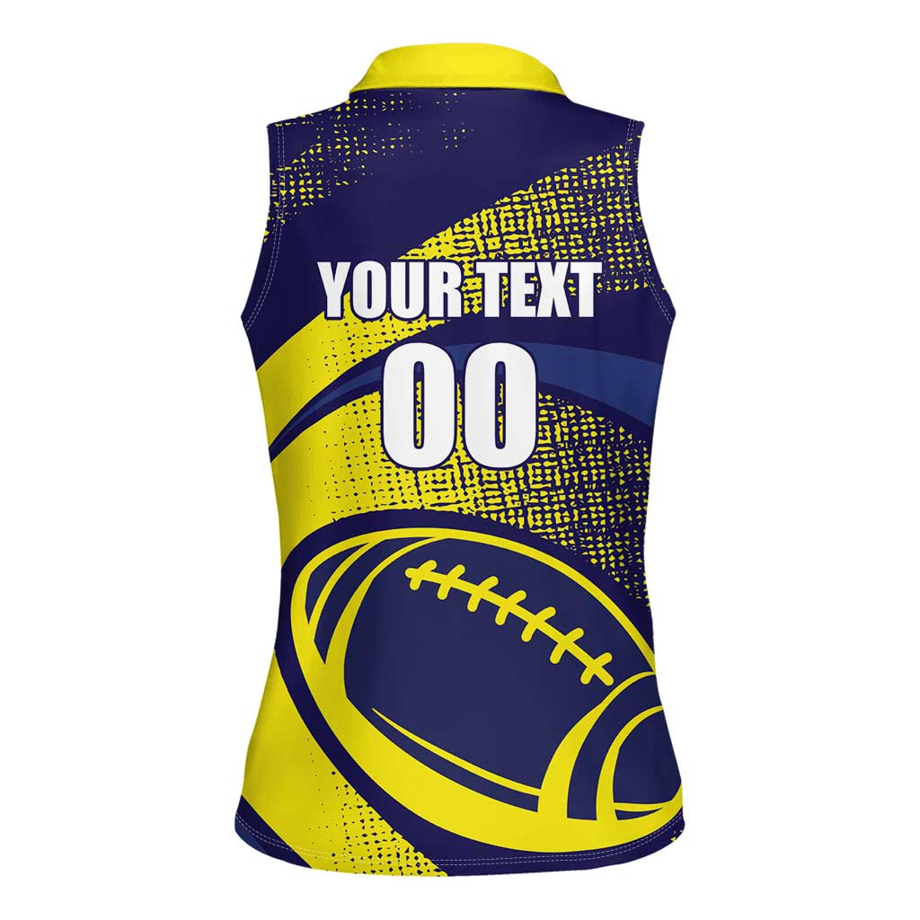 Custom Rugby Curacao Women Sleeveless Polo Shirt Korsou Go Champion - Wonder Print Shop