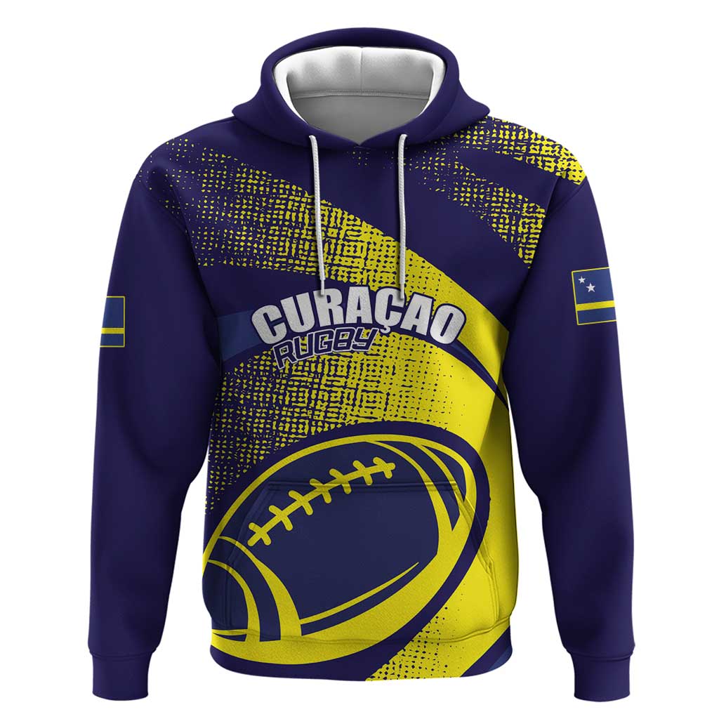 Custom Rugby Curacao Zip Hoodie Korsou Go Champion - Wonder Print Shop
