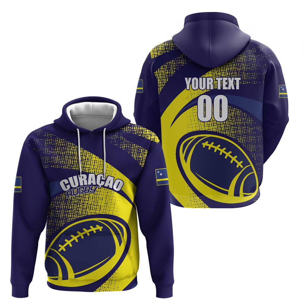 Custom Rugby Curacao Zip Hoodie Korsou Go Champion - Wonder Print Shop
