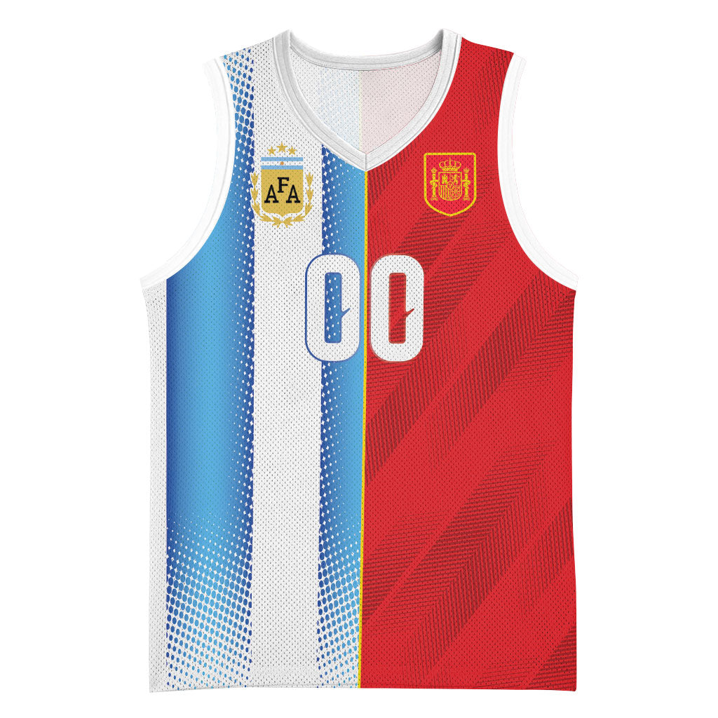Custom Espana Argentina 2026 Basketball Jersey Copa Mundial Final