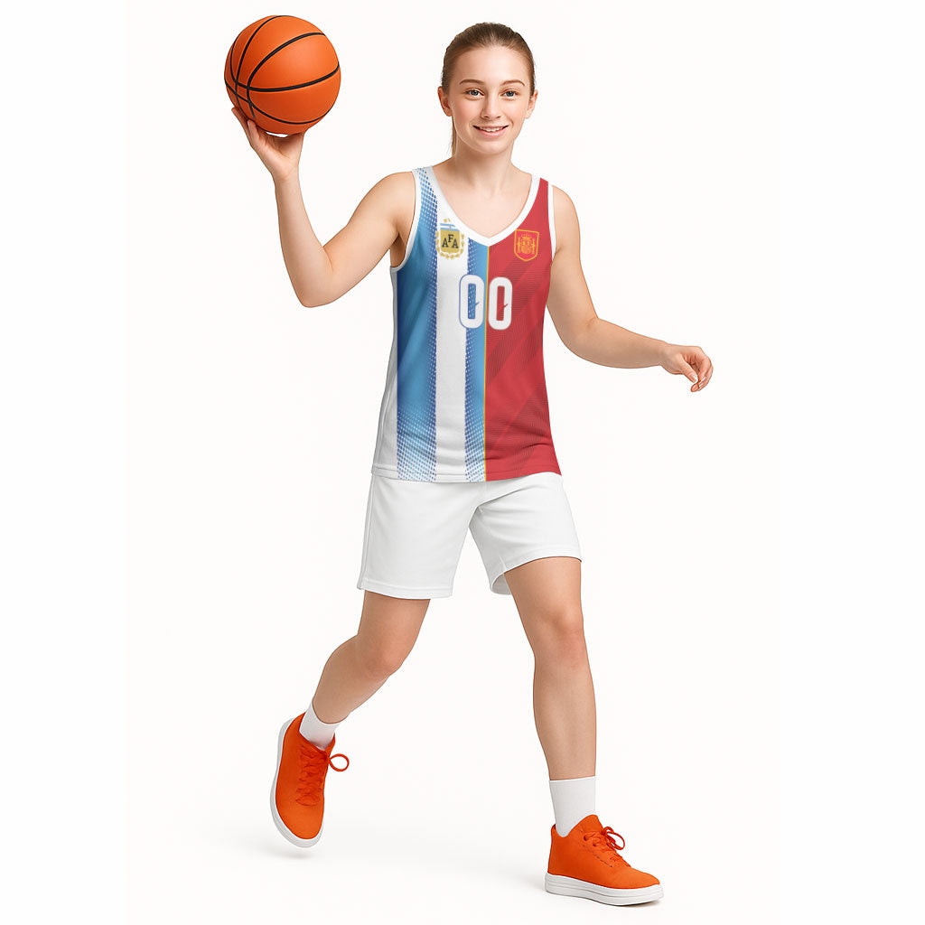 Custom Espana Argentina 2026 Basketball Jersey Copa Mundial Final