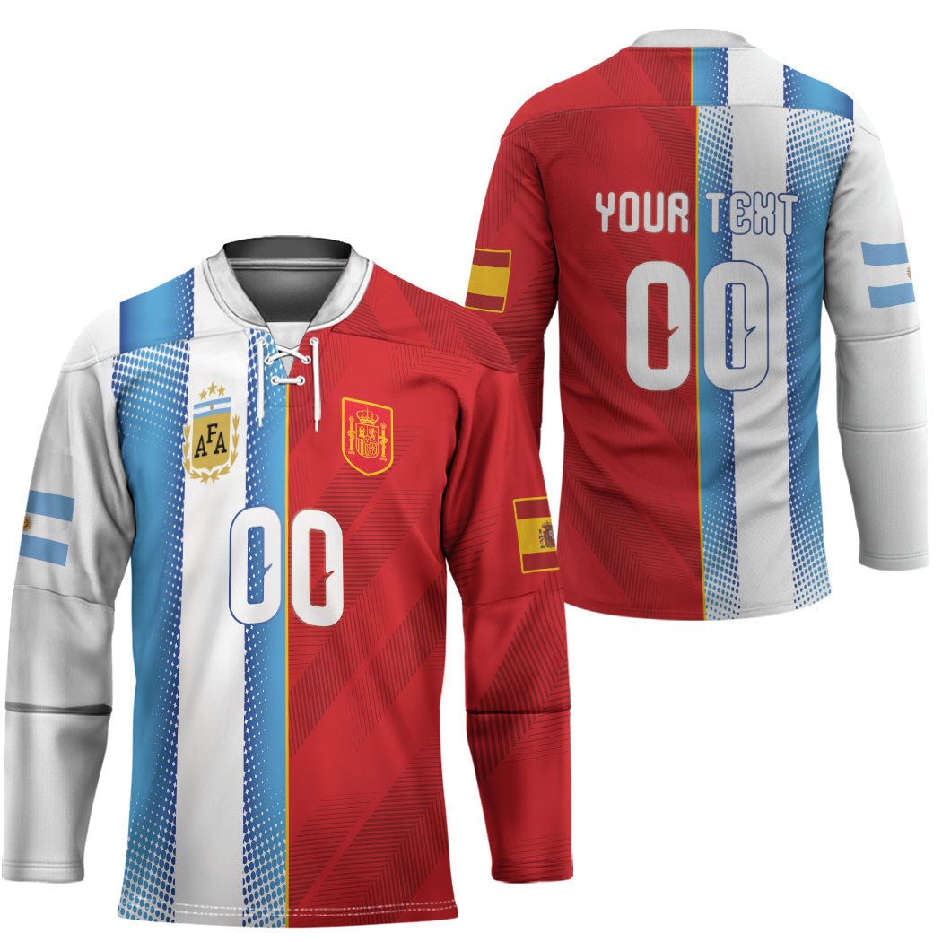 Custom Espana Argentina 2026 Hockey Jersey Copa Mundial Final