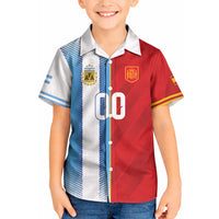 Custom Espana Argentina 2026 Kid Hawaiian Shirt Copa Mundial Final