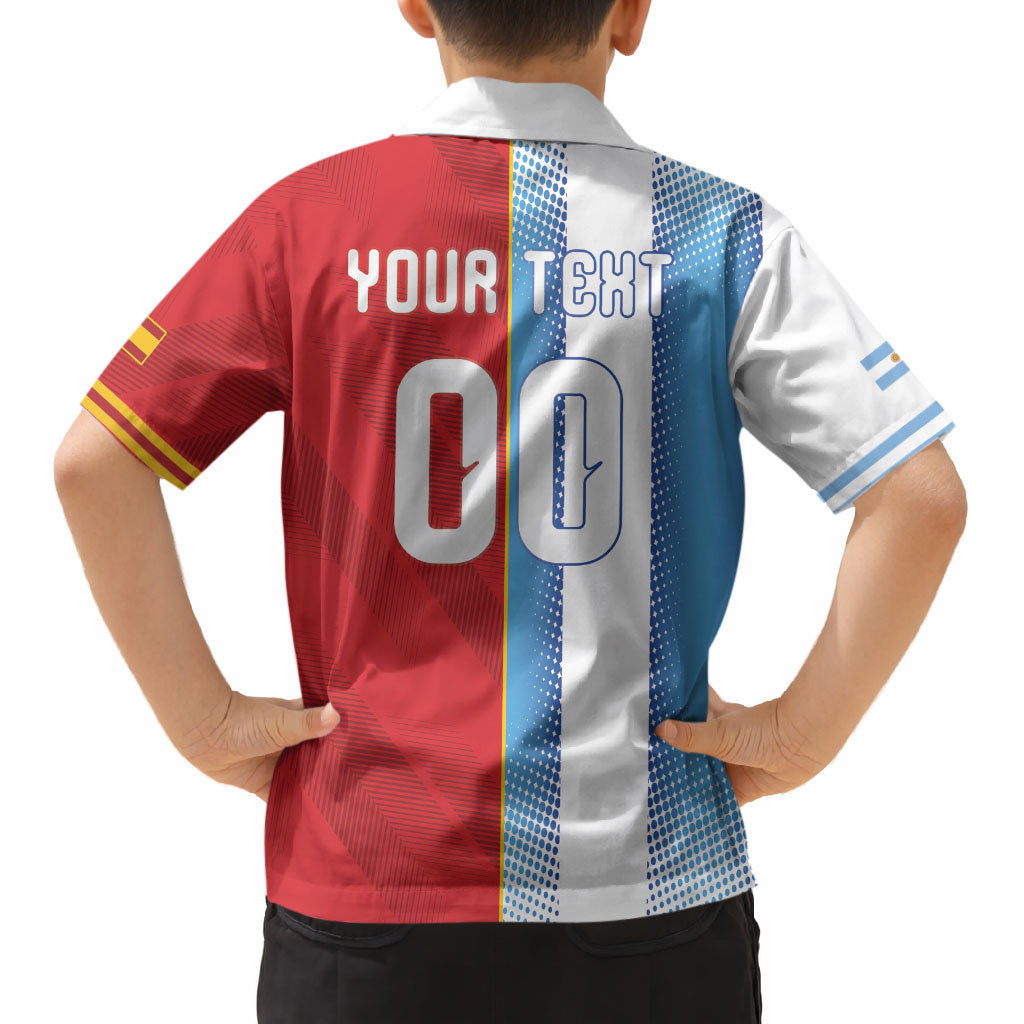 Custom Espana Argentina 2026 Kid Hawaiian Shirt Copa Mundial Final