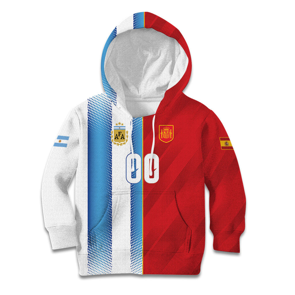 Custom Espana Argentina 2026 Kid Hoodie Copa Mundial Final