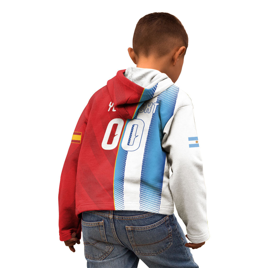 Custom Espana Argentina 2026 Kid Hoodie Copa Mundial Final