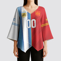 Custom Espana Argentina 2026 Kimono Sleeve Blouse Copa Mundial Final