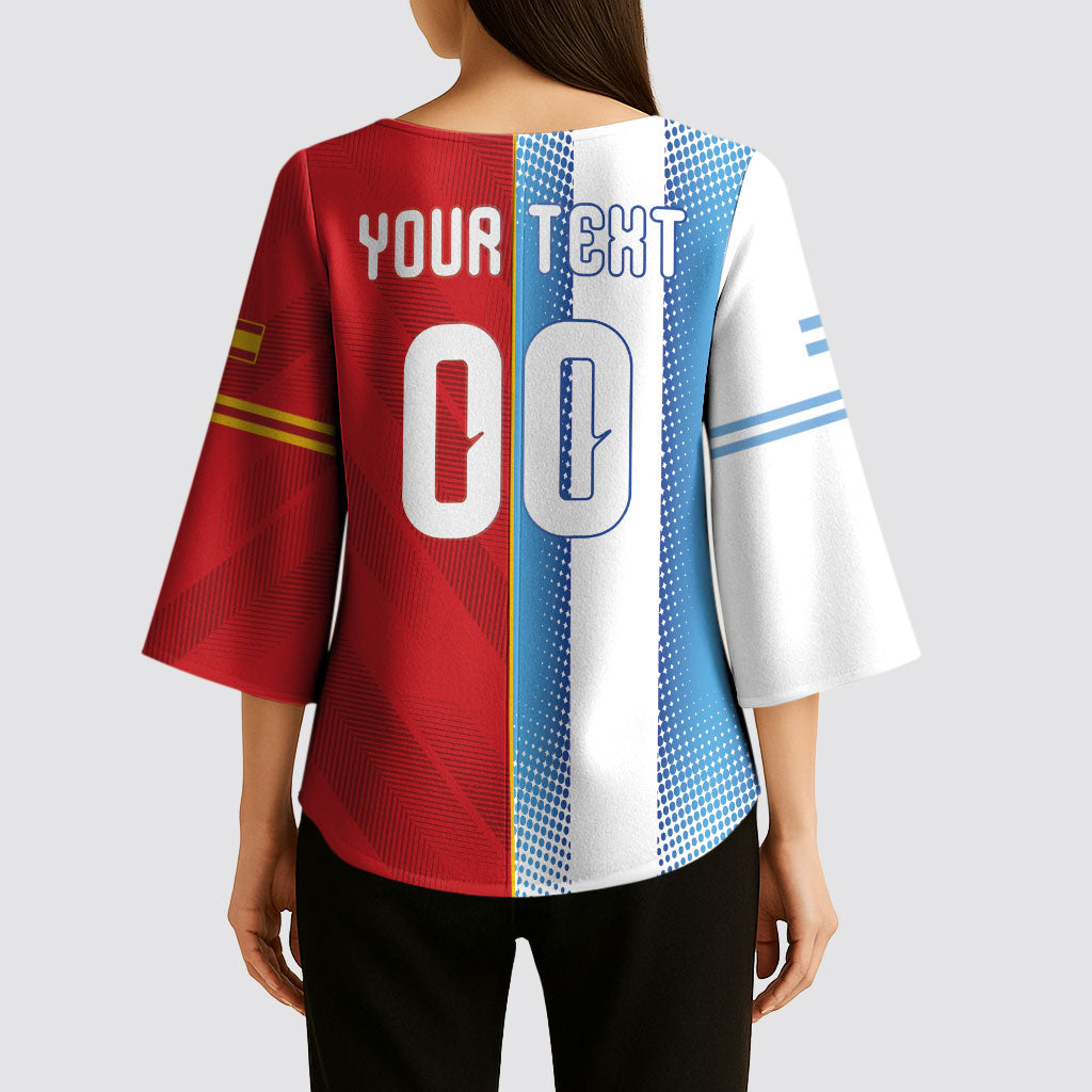 Custom Espana Argentina 2026 Kimono Sleeve Blouse Copa Mundial Final